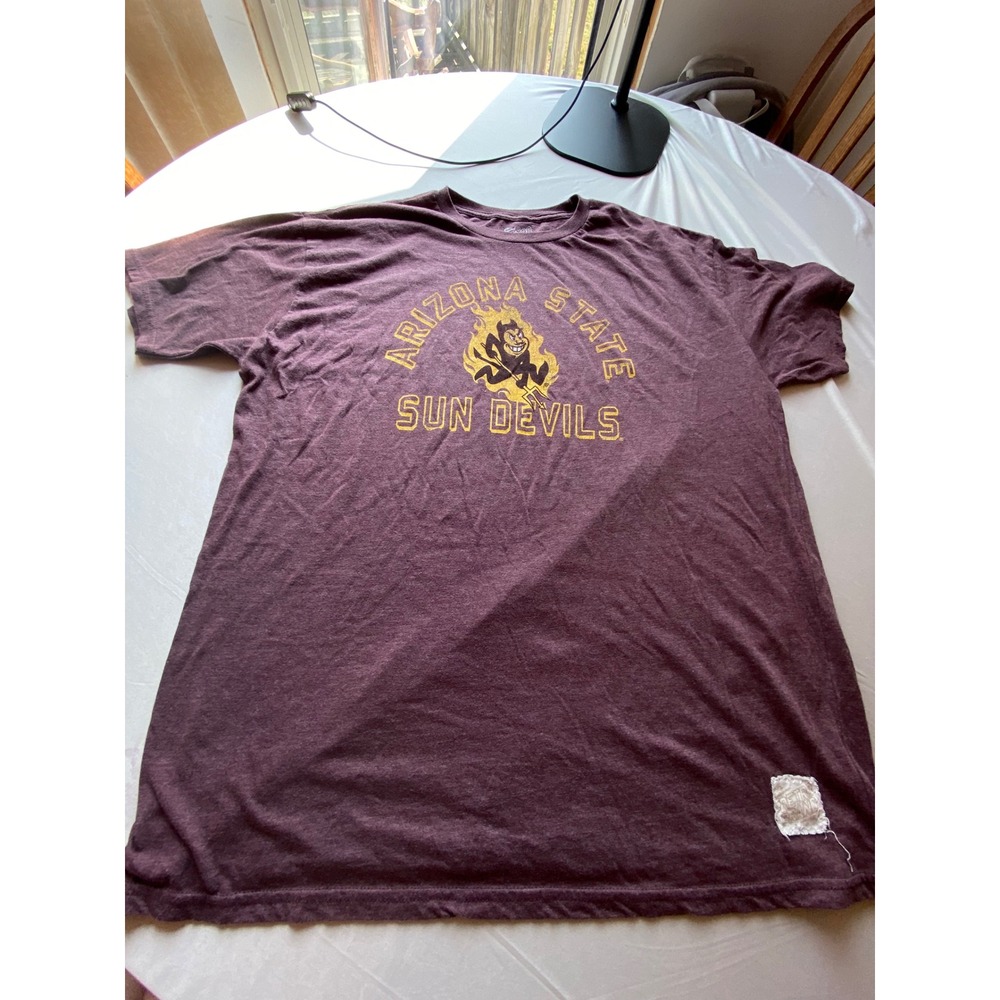 Retro Brand Arizona State Sun Devils ASU T-Shirt Mens XL Maroon Sparky Graphic